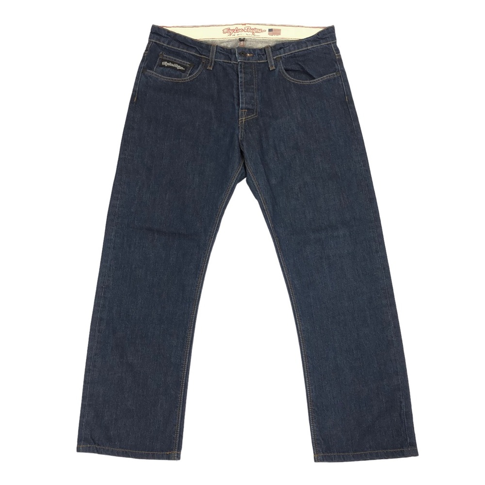 Troy Lee Designs Men's Straight Leg Jeans Size 34 34X27.5 Blue Dark Wash